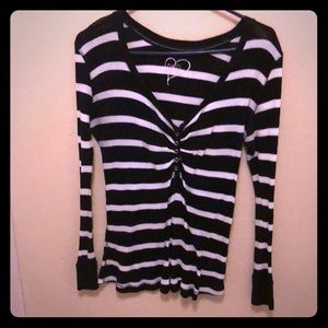 Black and white striped shirt